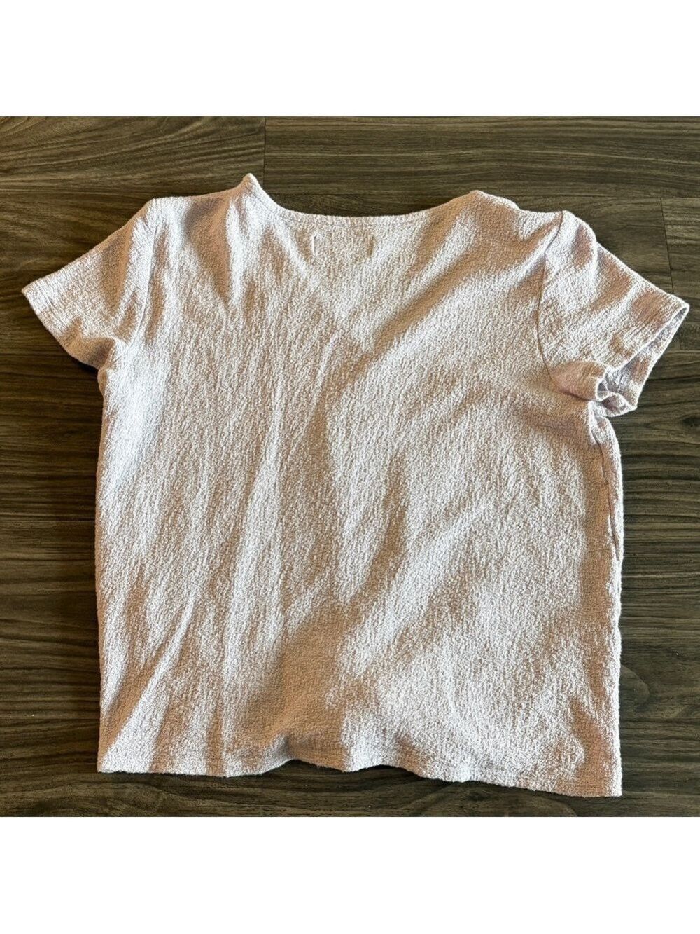 Madewell Short Sleeve Tie-Front Top - Soft Lavender 100% Cotton - Picture 6 of 6